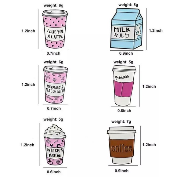 NEW Witch’s brew coffee cup pink jewelry brooch pin - Picture 4 of 5